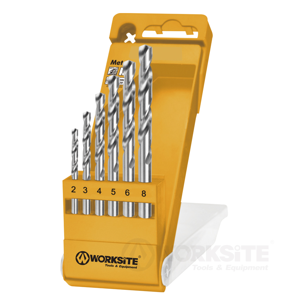 6PCS Hss Twist Drill Bits Set, Metal Drill, Plastic Box