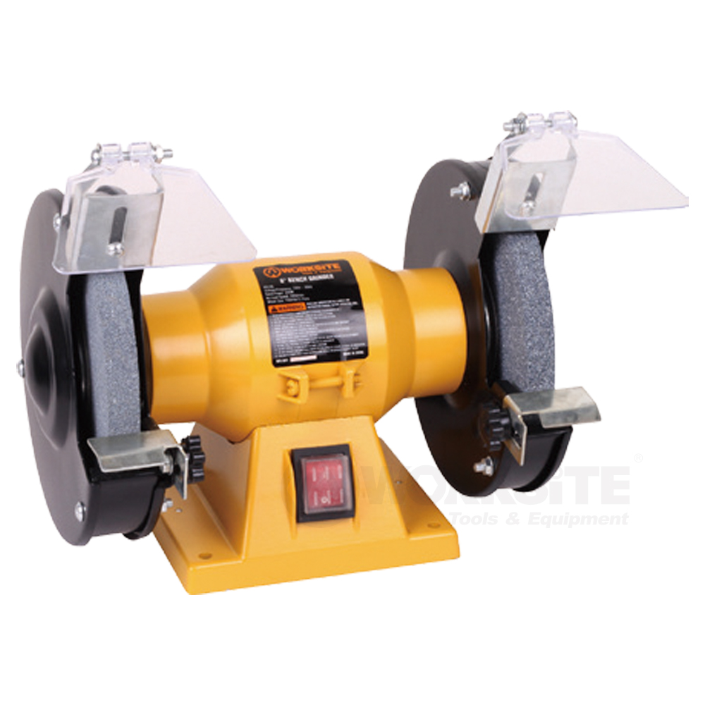 6 inch Bench Grinder, BG106, 200W,110V, Wheel size 150x16mm, Grit 36 & 80, Arbor: 12.7mm