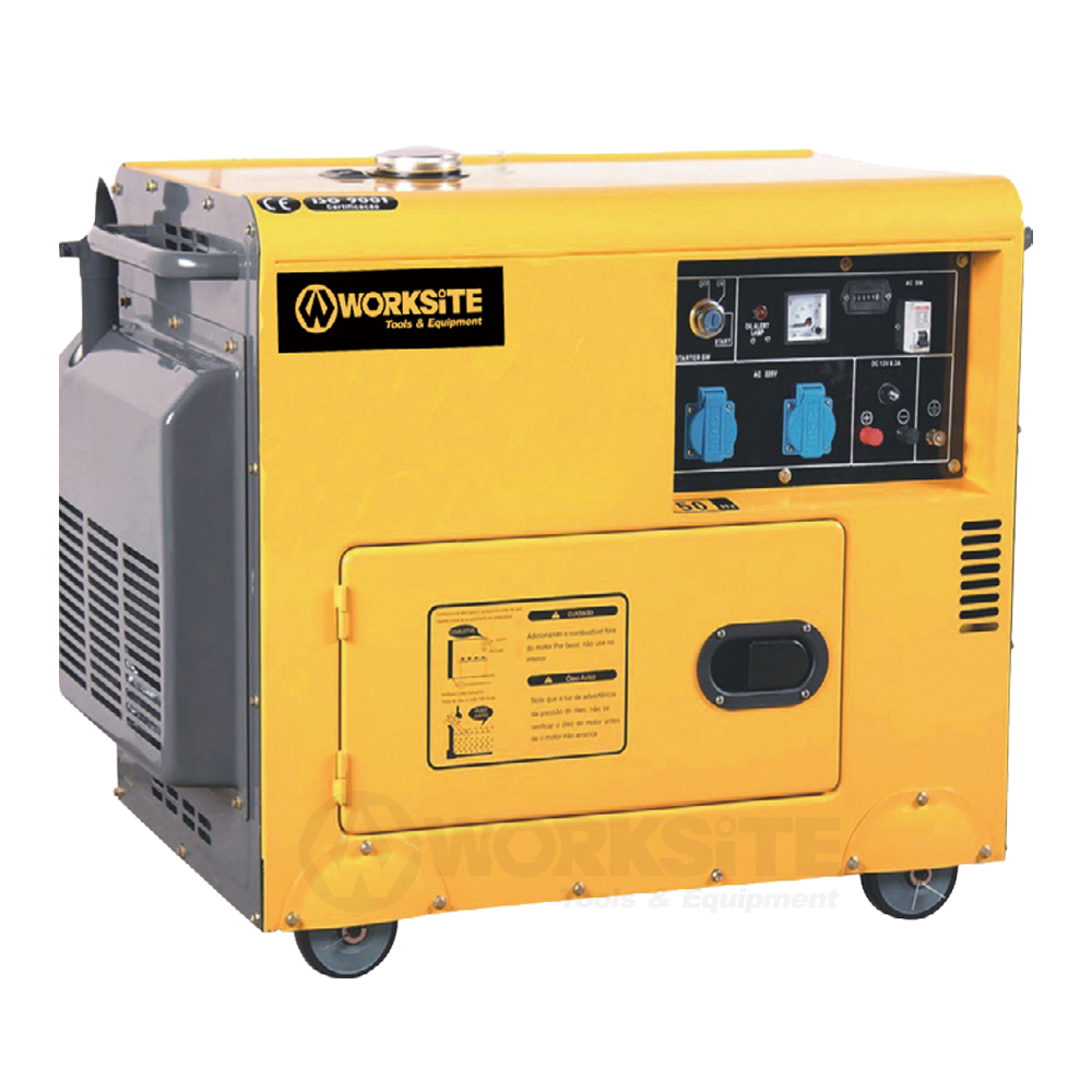 5000W Silent Diesel Generator,  DGS106, 4Stroke, 12.5L, Electic start,  Air cooling, 69 dB noise rating