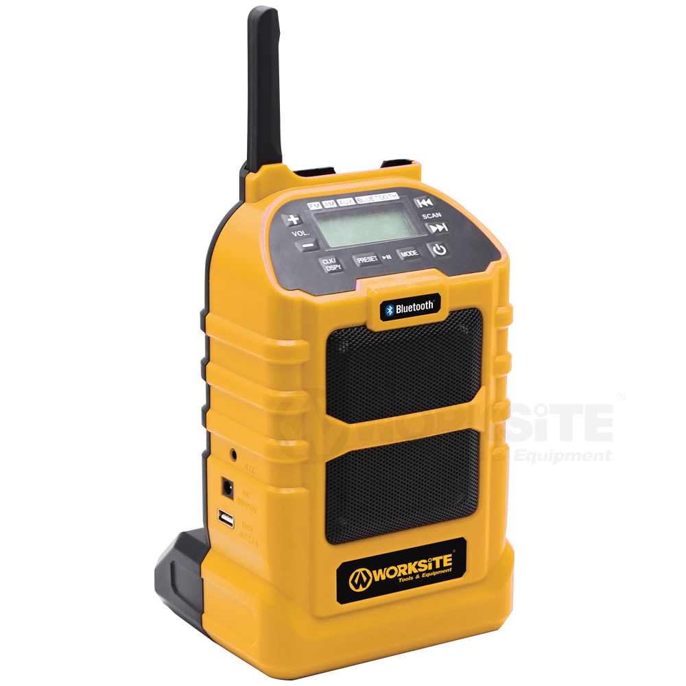 Dual Source Jobsite Radio, JSR102, 2.0AH Battery and FAST Charger