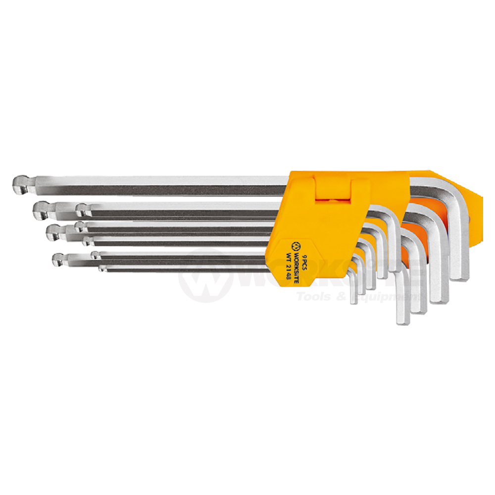 Ball Point Hex Key, WT2147, Extra Long Arm, Cr-V steel